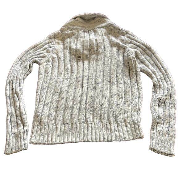 Springfield Mens Small Blue & White Cotton Knit Sweater Marled Pullover Y2K - Picture 3 of 7